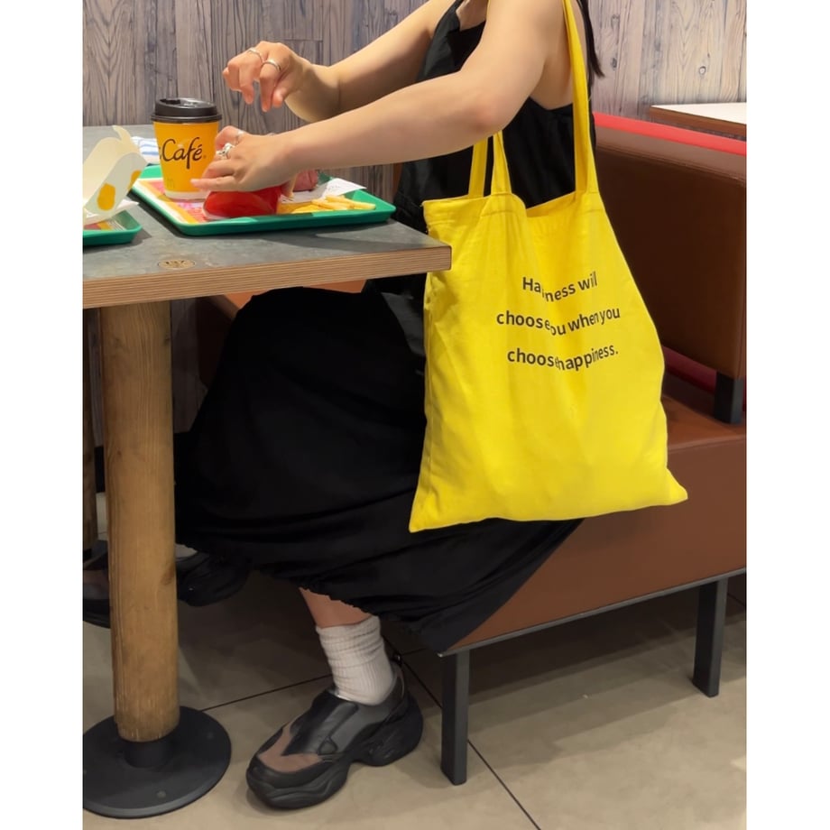 yellow big tote bag